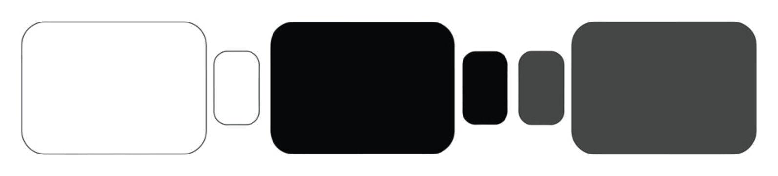 Abstract Rectangle Shapes Set Vector