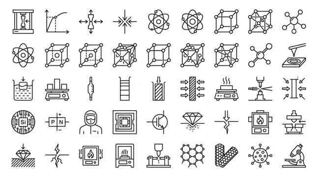 Black and white technology symbols.