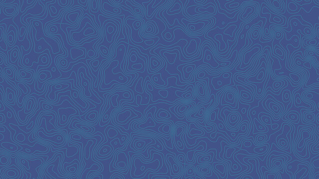 Blue topographic map contour lines abstract background seamless elevation isoline pattern for cartography, geography, and graphic design