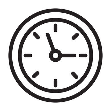 vector clock icon illustration