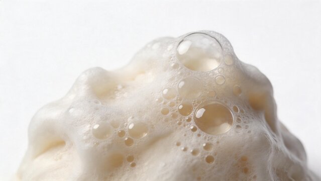 Foamy liquid with bubbles