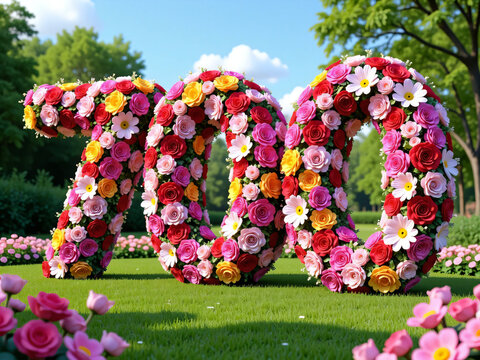 number 700 made from flowers