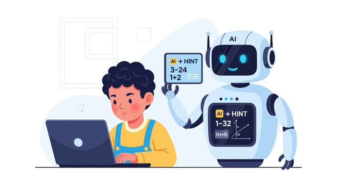 Interactive Learning with AI Robot Assisting Student in Math Problems