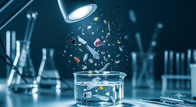 Microplastic Pollution Under Laboratory Light