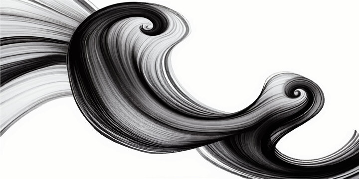 Abstract blue metallic spiral wave background with flowing silver lines and modern 3D design