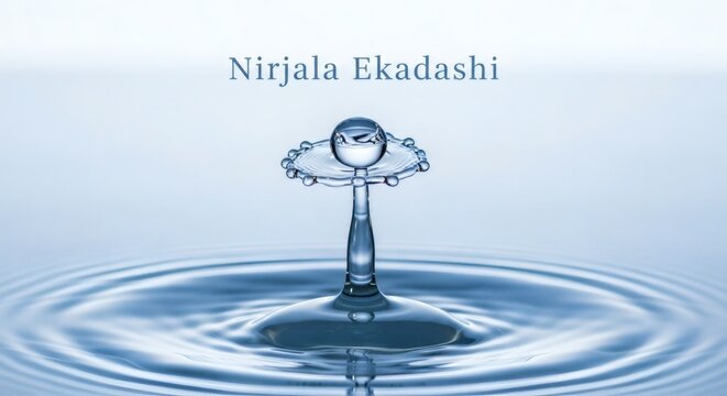 Nirjala Ekadashi Water Drop Spiritual Minimal Background Design