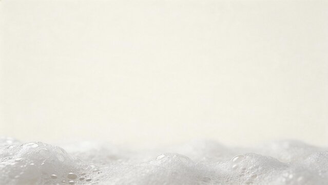 Foamy liquid surface with bubbles