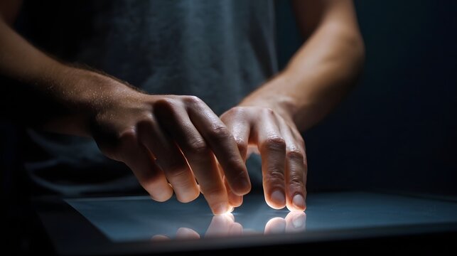 A close up portrait of human hands and forearms resting in a contemplative pose