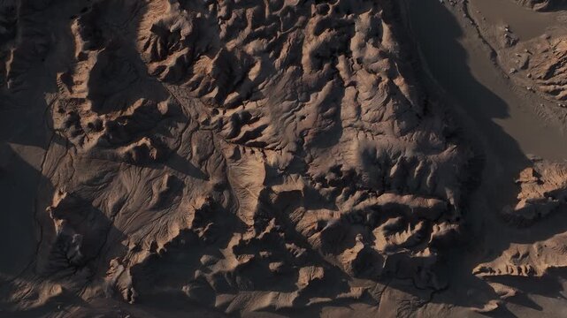 Atacama Desert, Chile. San Pedro de Atacama, Valle de la Luna. Aerial view by drone. 
