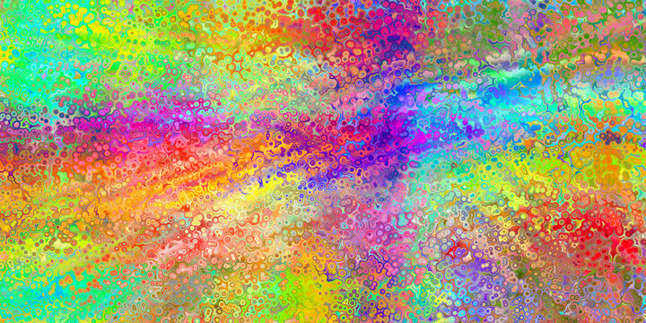 allover pattern of paint spatter in spectrum colors