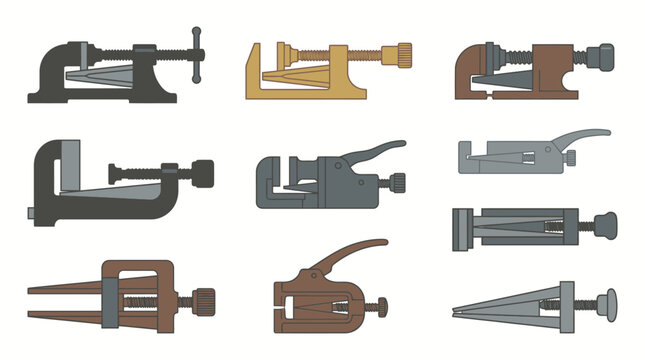 Set of 10 Letterpress Quoin Lock Expanding Wedges for Traditional Typography and Printing