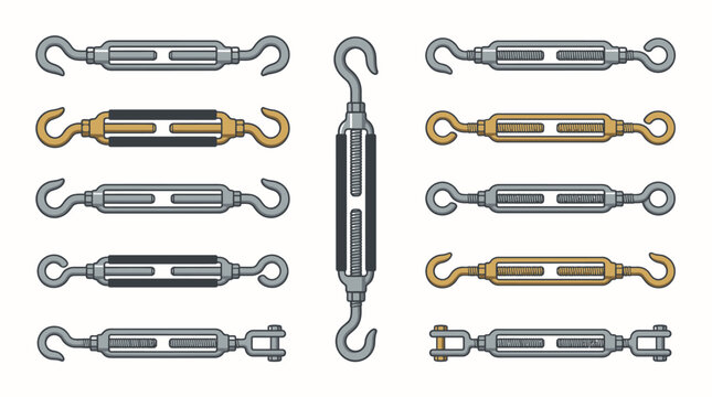 Branch Bending Jack Turnbuckles Vector for Landscape Shaping Precision