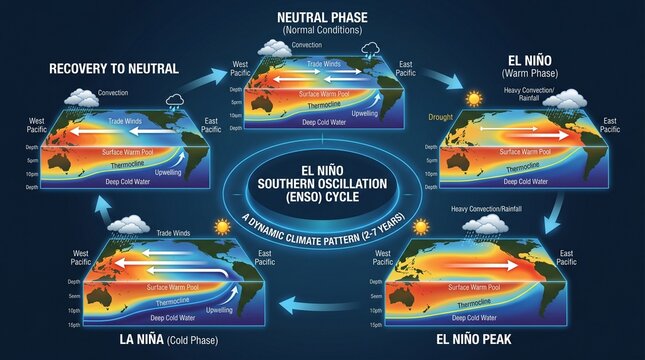 Super El Ni&ntilde;o El Nino Southern Oscillation ENSO Cycle Climate Pattern Explained