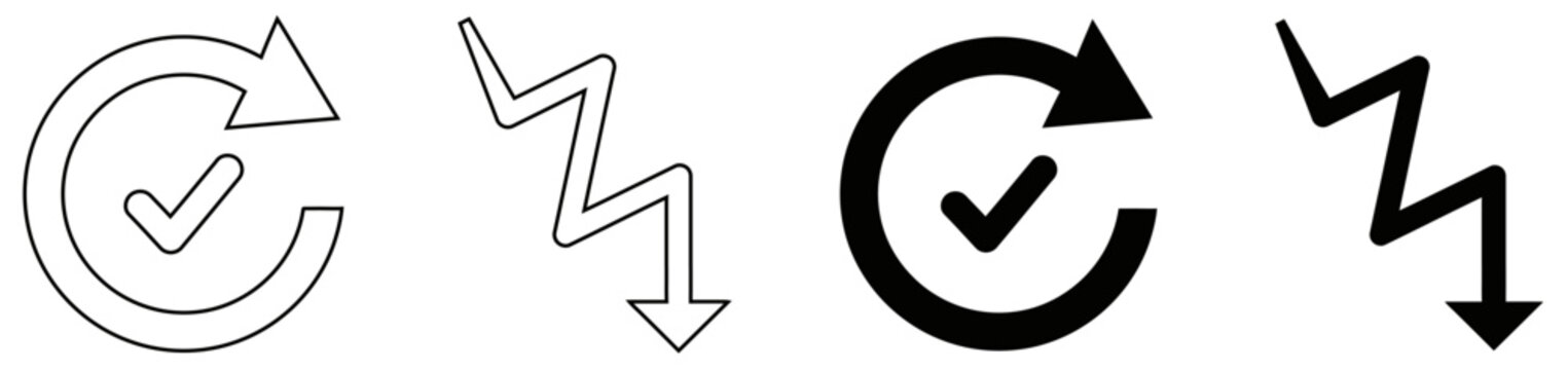 Refresh and retry icons in various styles