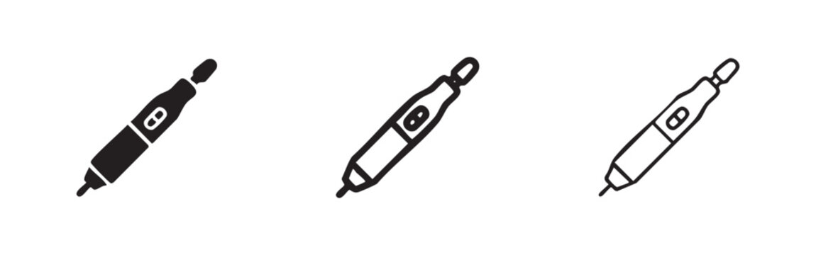 Vape Pen or E-cigarette Device Icon Set. Vaping and Electronic Cigarette Concept.