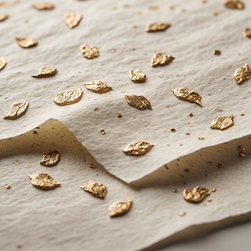 Korean traditional hanji handmade paper macro texture with mulberry fibers, K-craft heritage papermaking concept