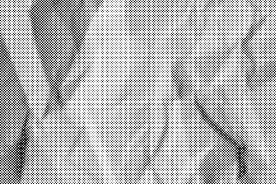 Vintage Halftone Dot Pattern on Wrinkled Paper