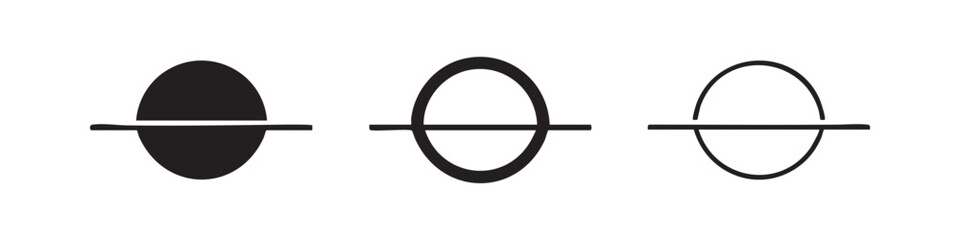 Saturn Planet Icon Set - Astronomy and Space Science Vector Collection © liubomir118809
