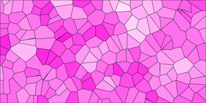 light colorful pastel pink crystallize abstract background in light sweet vector illustration. Black stoke colors stone tile pattern. Abstract crystalized broken glass and lines background.