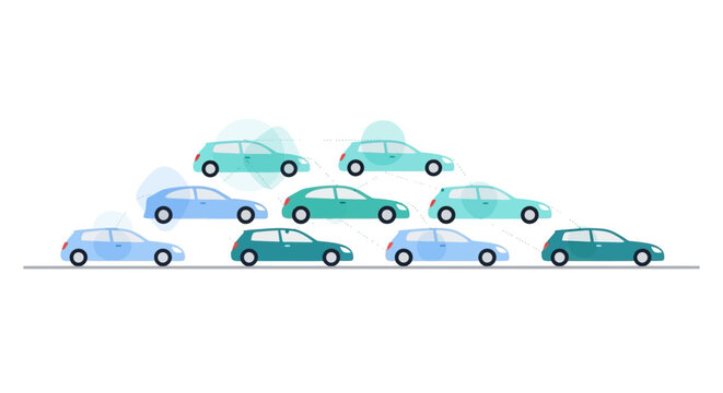 Autonomous Self-Driving Cars with V2V Communication Network, Vehicle to Vehicle Connectivity and IoT Sensors for Smart City Traffic Management System