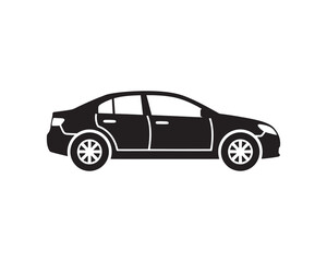 Fototapeta premium Black sedan car icon