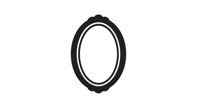 Circular metallic object silhouette on a white background