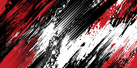 Gaming esport background striking stripes electric banner vector illustration design red black grunge brush wing comic pattern modern abstract concept livery stripes decal paint splash splatter.eps 10 © Samsul