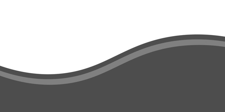 Abstract dark grey and charcoal wavy background. Modern minimalist monochrome wave lines vector design illustration for banner, header, poster, or website backdrop.