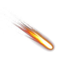 Obraz premium PNG Glowing meteor streaks night.