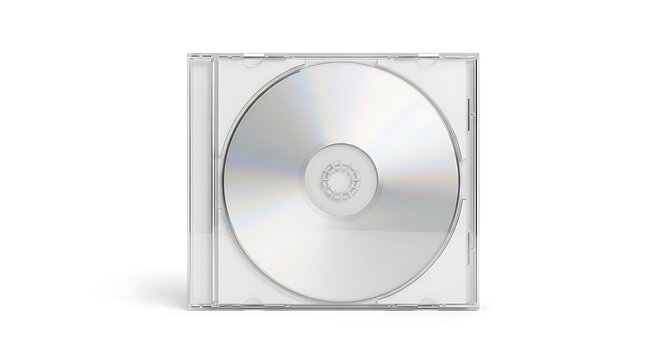 Blank transparent cd jewel case mockup front view blank cd case empty jewel case