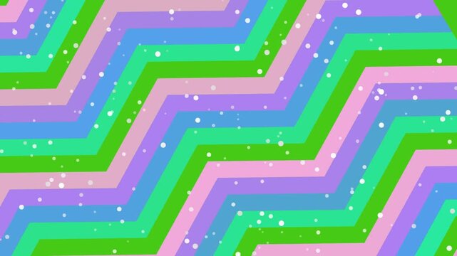 colorful chevron pattern with white dots