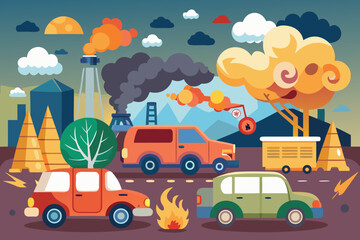 Fototapeta premium Cartoon smoke set. Smoking car motion clouds cooking smog smell. Explosion cloud. Vector icon