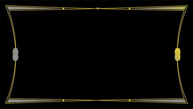Abstract futuristic glowing interface frame on black technology background design