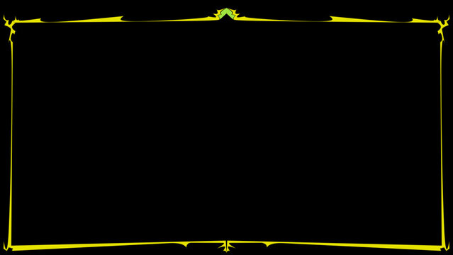 Abstract futuristic glowing interface frame on black technology background design