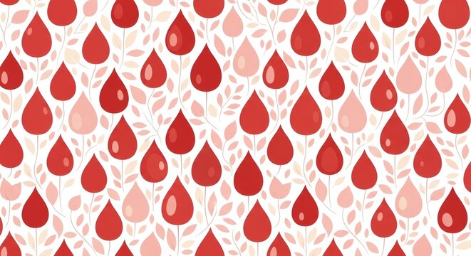 Red Liquid Drops Pattern Background for World Blood Donor Day