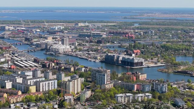 Szczecin - nabrzeże z drona