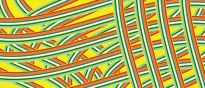 Colorful seamless chevron stripe pattern abstract vector wallpaper with rainbow lines and wave textured fabric style background