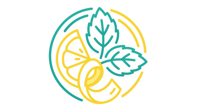 Stylized manual citrus press with a frothy juice top. Clean multi-color vector line art with modifiable paths, perfect for breakfast cafe logos and kitchen utensil catalogs.