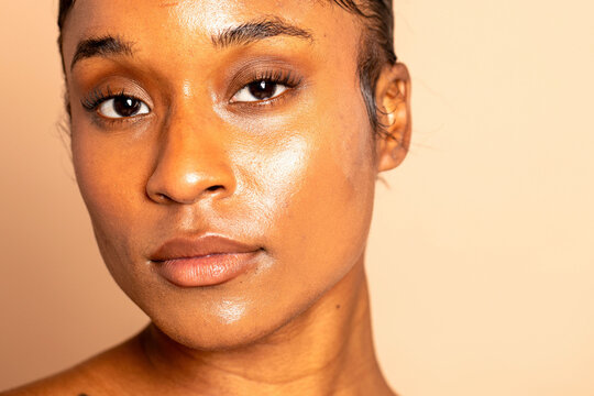 Radiant portrait showcasing natural beauty.