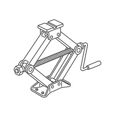 Obraz premium Isometric Manual Scissor Car Jack