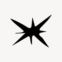 Obraz premium Abstract black starburst shape element
