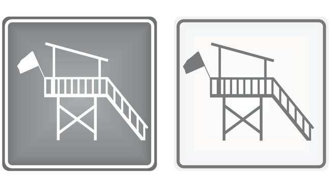 Lifeguard on duty sign. vector