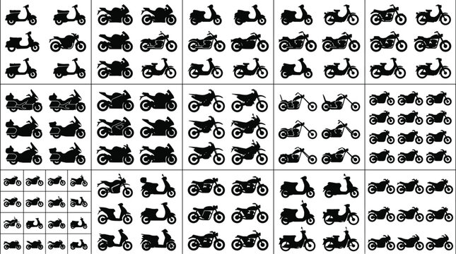 Vector set of minimalist Ferris wheel line icons and silhouettes for amusement park and carnival graphic design.eps, 
