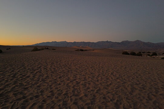 sunset in the desert