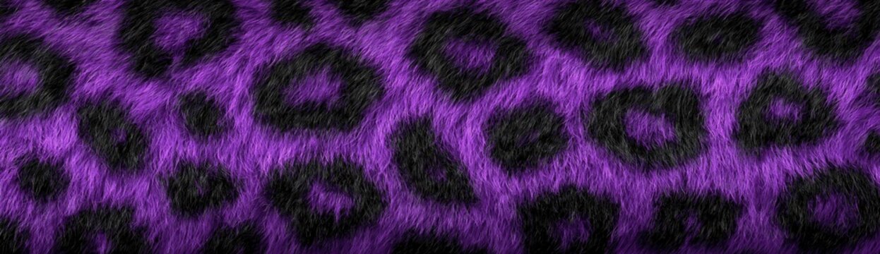 Purple and black leopard fur spotted pattern