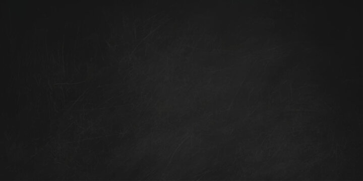 Black chalkboard background with subtle chalk dust texture and faint streaks for design overlay. A dark, moody black chalkboard texture background, subtle dust particles, faint chalk streaks