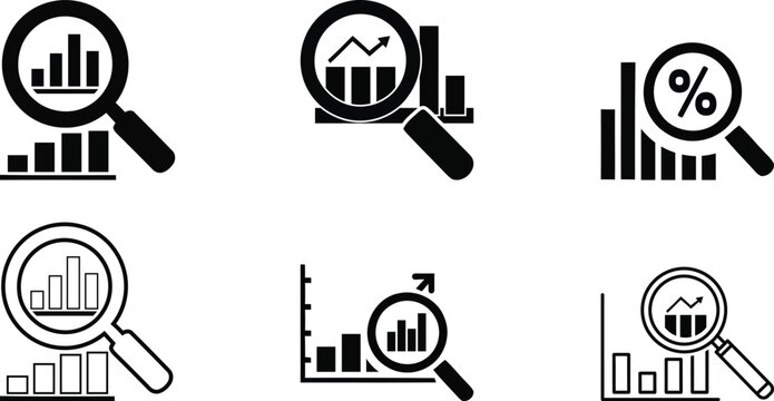 Percentage growth and decline icons