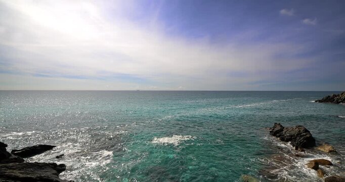 Spring landscape in Varazze in Liguria.