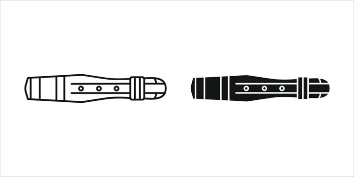 Black and white mechanical double- ended wrench tool