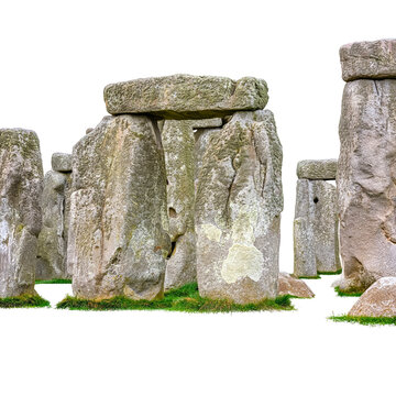 Stonehenge stones isolated on transparent background PNG element